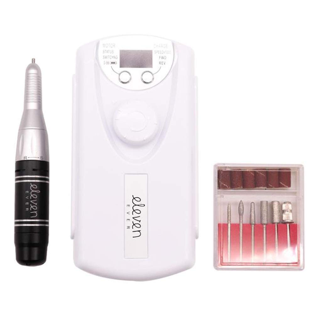 Professional Electric Nail Drill Kit - Manicure & Pedicure Machine with 6 Speeds, Nail File Buffer & Polisher for Acrylic/Gel Nails Removal & Nail Art Design | Perfect for Home Salon & Professional Use (Black)