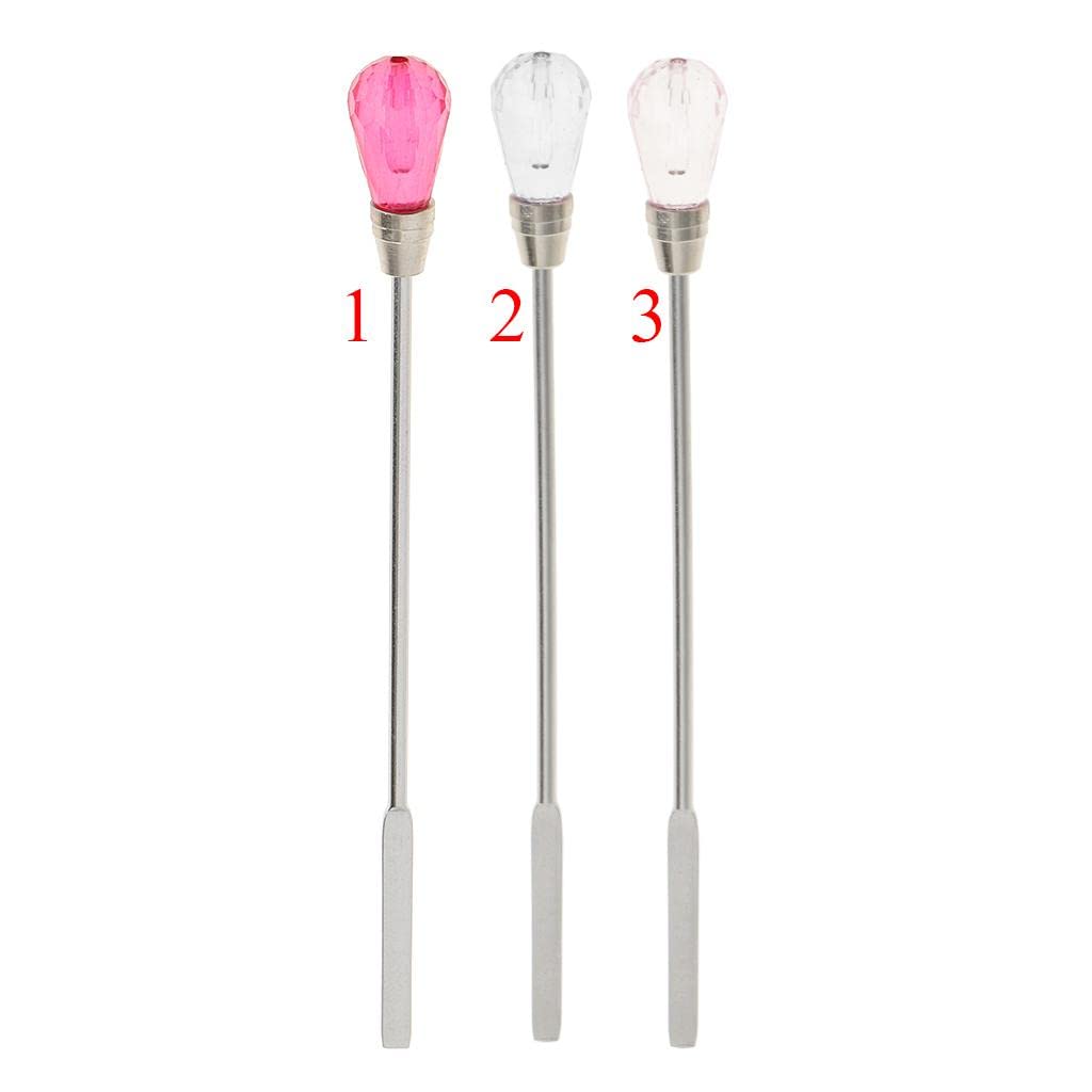 VMS INDIA Permanent Makeup Eyebrow Tattoo Pigment Mixing Tool - Stainless Steel Stirring Rod & Spatula Set for Microblading, Ombre Brows & Cosmetic Tattooing - Professional Salon & Home Use Beauty Accessories