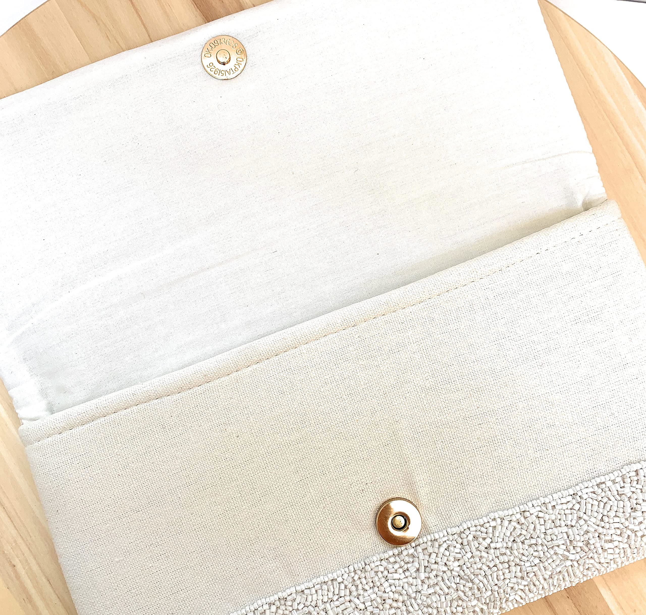 TWINE AND LOVE Luxury Bride Clutch Purse - Elegant Wedding Gift for Bride, Bridesmaid, or Bride-to-Be - Perfect for Engagement Parties, Bridal Showers & Wedding Day Accessories