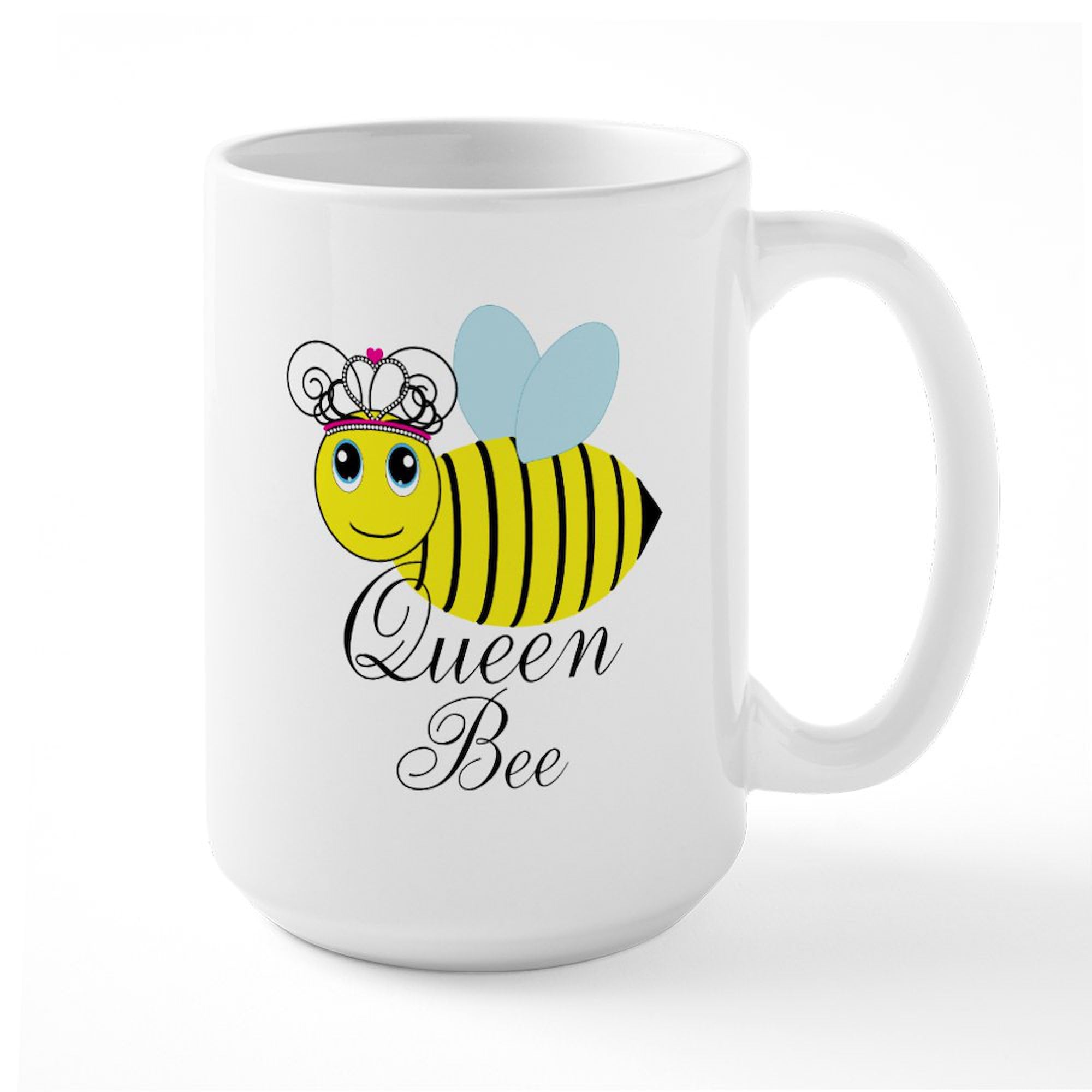 Queen Bee Ceramic Coffee Mug 15 oz (444 ml) - Funny & Unique Gift for Tea & Coffee Lovers - Perfect for Office, Home, or Gifts