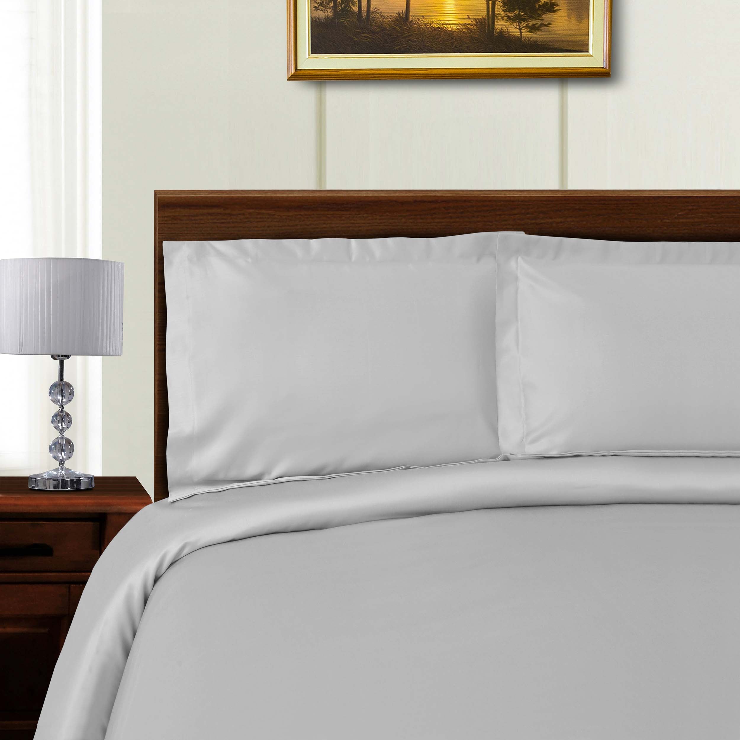 1000 Thread Count Wrinkle Resistant Solid Duvet Cover Set - Ultra Soft Luxury Bedding for Master Bedroom & Guest Room - Perfect for All Seasons & Hotel-Style Comfort