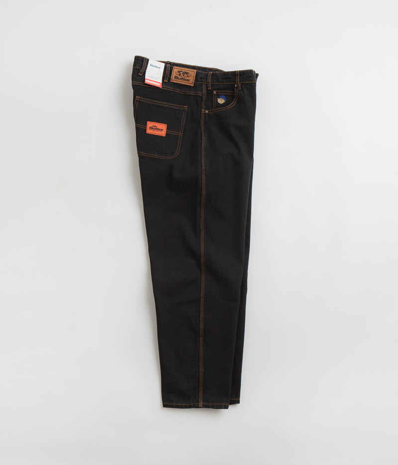 Butter Goods Santosuosso Washed Black & Blue Jeans for Men | Stylish & Comfortable Denim Pants for Casual Wear & Street Fashion