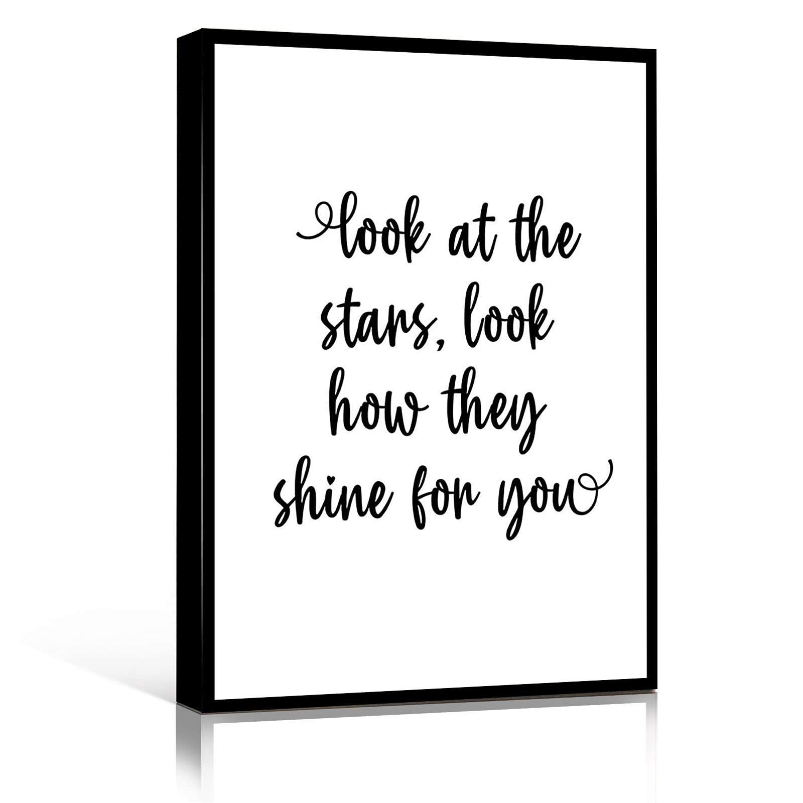 Trippy Wall Art Decor for Bathroom, Bedroom & Nursery - 16x24 Inch Framed Lyric Print 'Look at the Stars' Coldplay Inspired Home Decor Gift - Perfect for Boho Rooms, Kids' Spaces & Music Lover Gifts