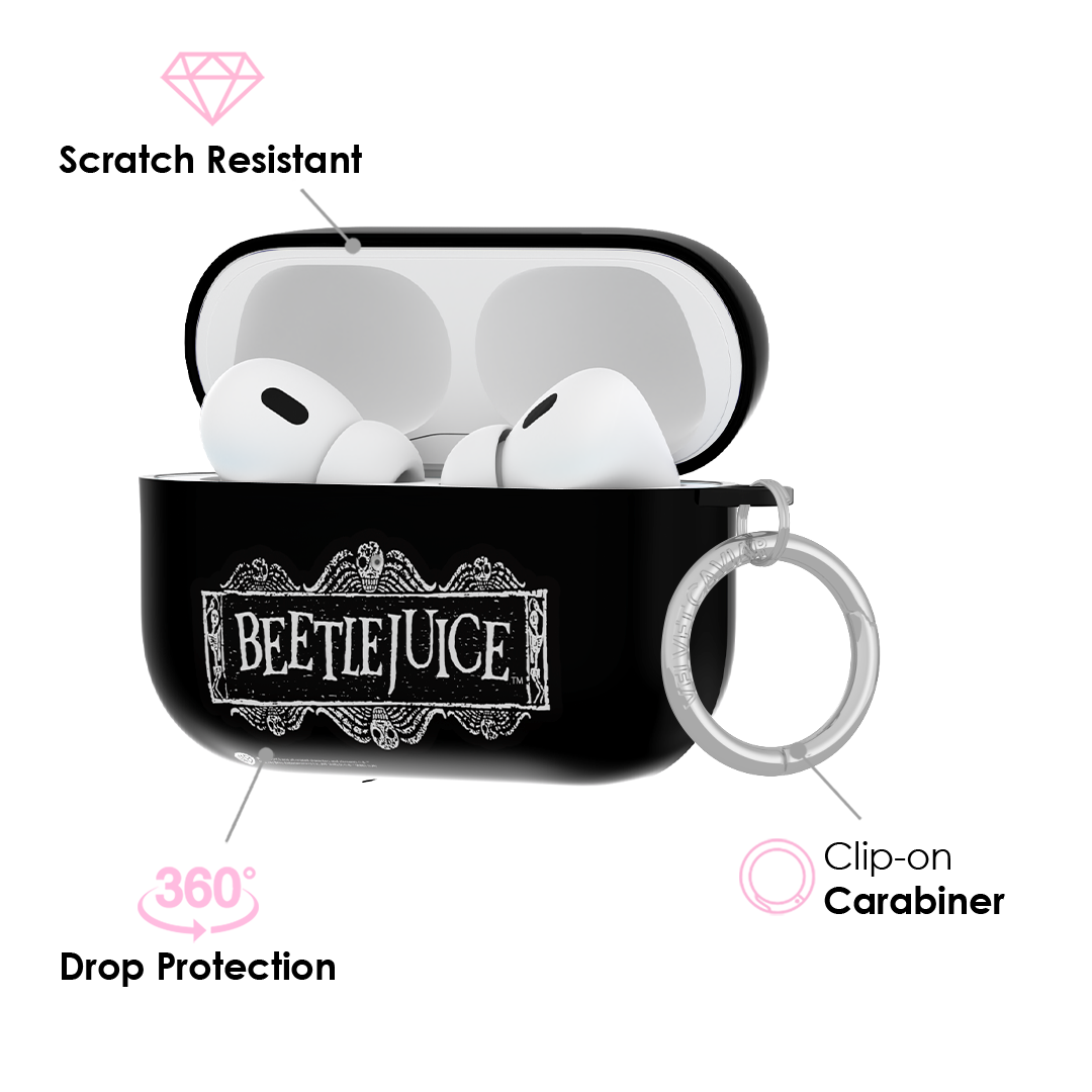 Beetlejuice Inspired AirPod Case - Cute & Protective Cover for AirPods 1/2/3 & Pro - Perfect for Halloween, Cosplay & Movie Fans