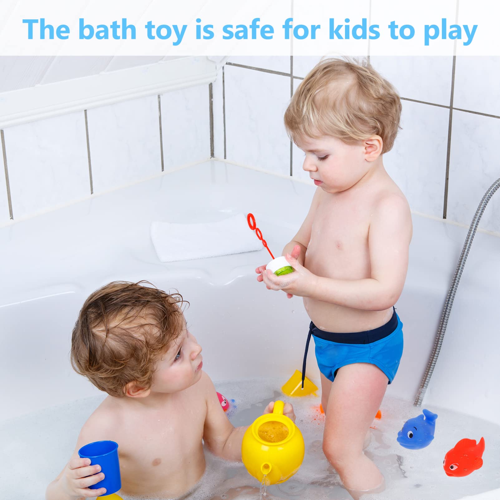 UPKOCH 9-Piece Bath Toys Set - Floating Animal Bathroom Toys for Kids, Fun Bathtub Water Play Toys for Toddlers, Perfect for Bathtime Fun, Pool Parties & Sensory Play