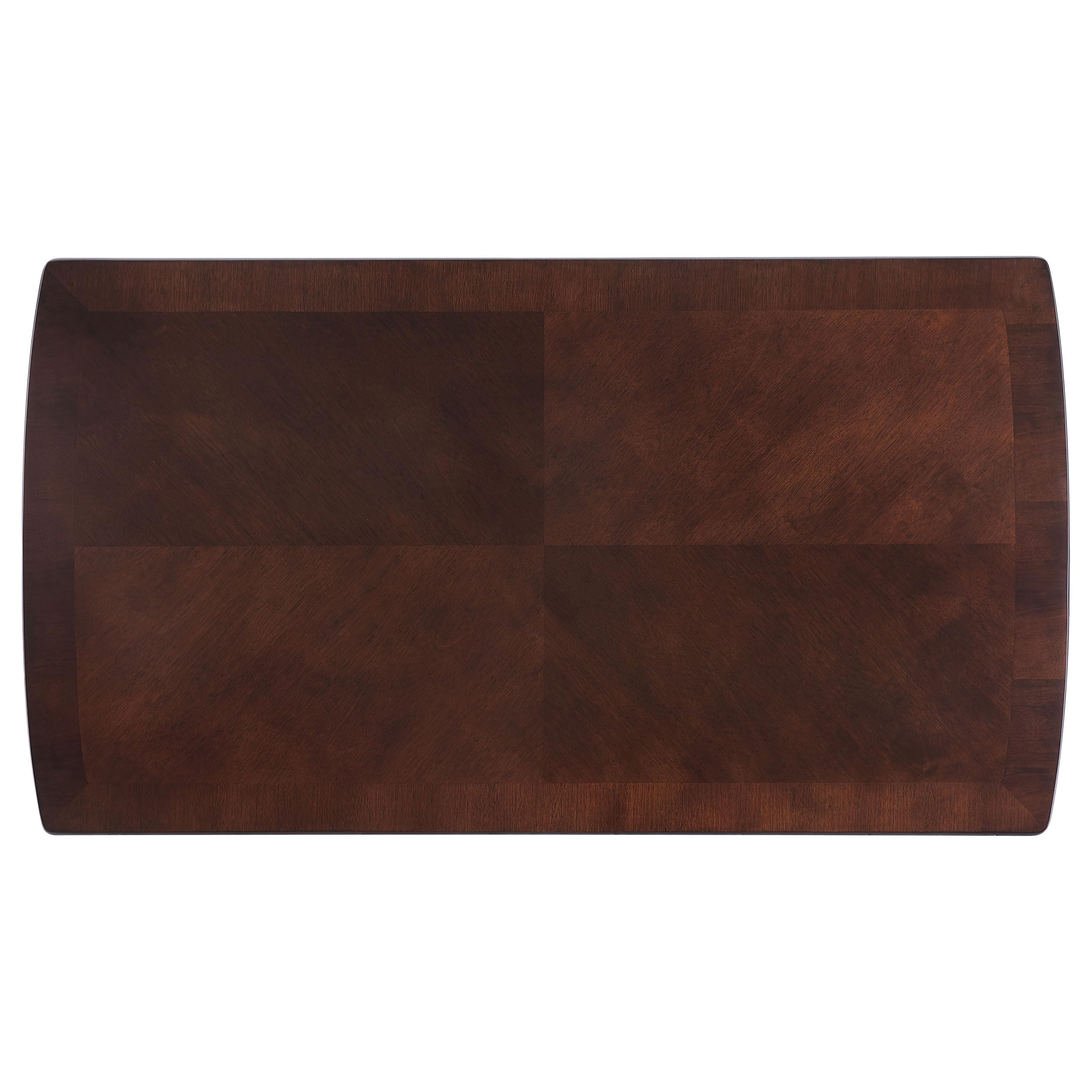 Marina Coffee Table with Shelf in Cappuccino Finish - Modern Living Room Furniture by Coaster - Perfect for Small Spaces & Home Decor 701078