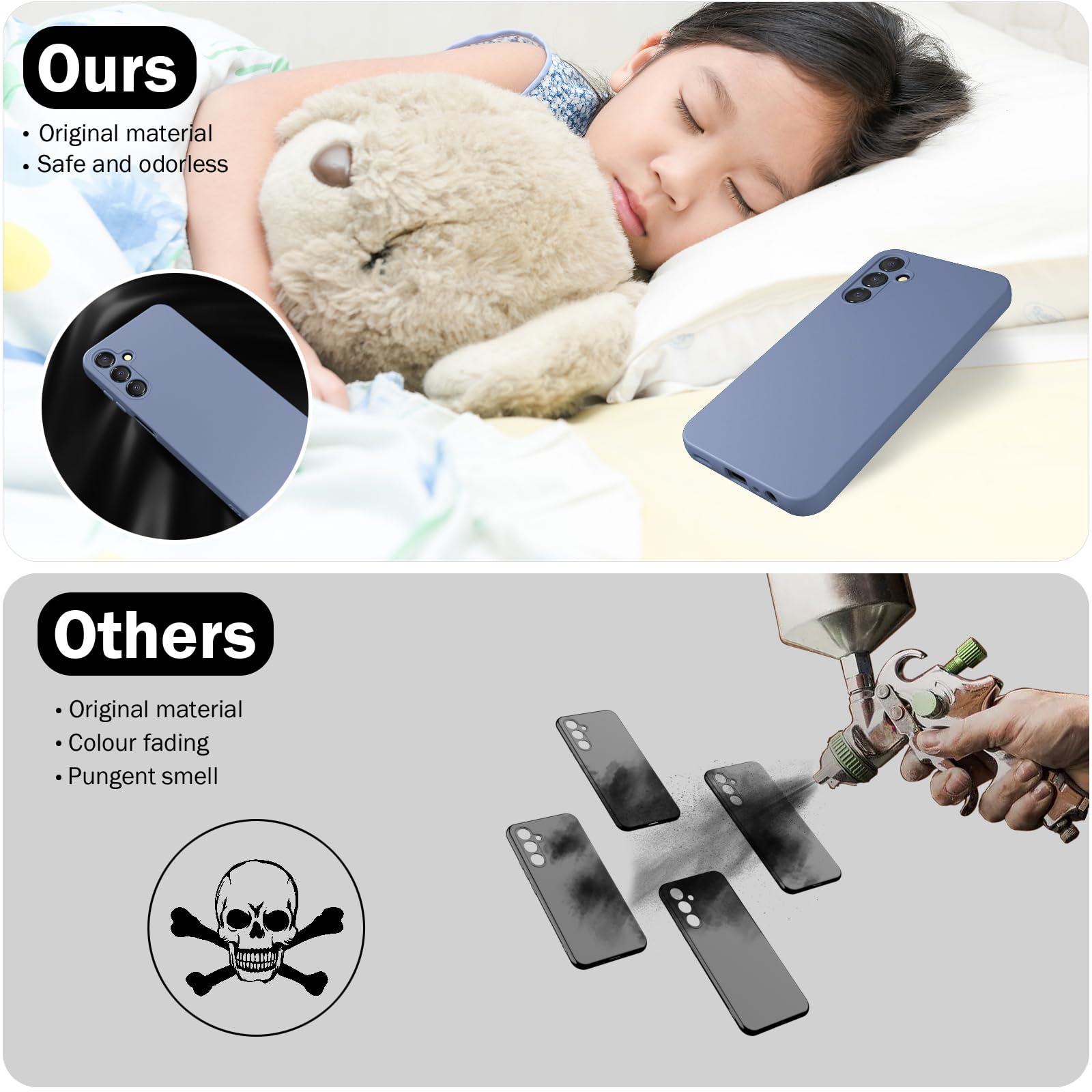 Premium Shockproof Silicone TPU Case for Samsung Galaxy A35 5G - Slim Fit with Soft Anti-Scratch Microfiber Lining & Includes 2 Pack Screen Protectors (Grey) - Perfect for Everyday Protection, Work & Outdoor Activities
