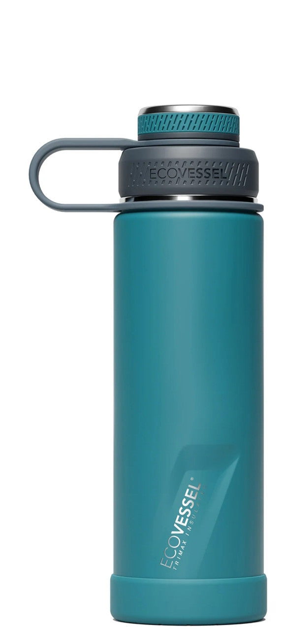 EcoVessel 20oz Insulated Stainless Steel Water Bottle - Leak Proof, BPA Free, Keeps Drinks Cold 24Hrs/Hot 12Hrs - Perfect for Hiking, Gym & Outdoor Activities