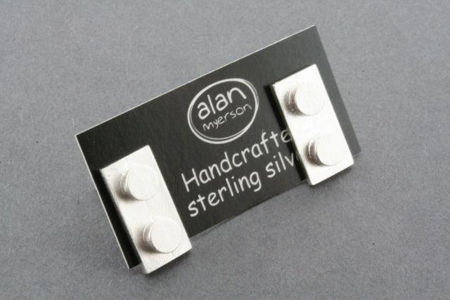 Sterling Silver Lego Stud Earrings for Women - Fun & Unique Jewelry Gift for Lego Lovers - Perfect for Casual Wear, Cosplay & Geek Fashion