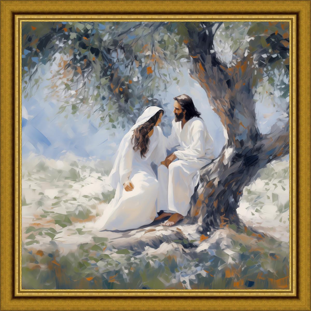 Abide With Me Large Wall Art - Inspirational Canvas Print for Home Decor, Living Room, Bedroom & Office - Perfect for Gifts & Spiritual Spaces