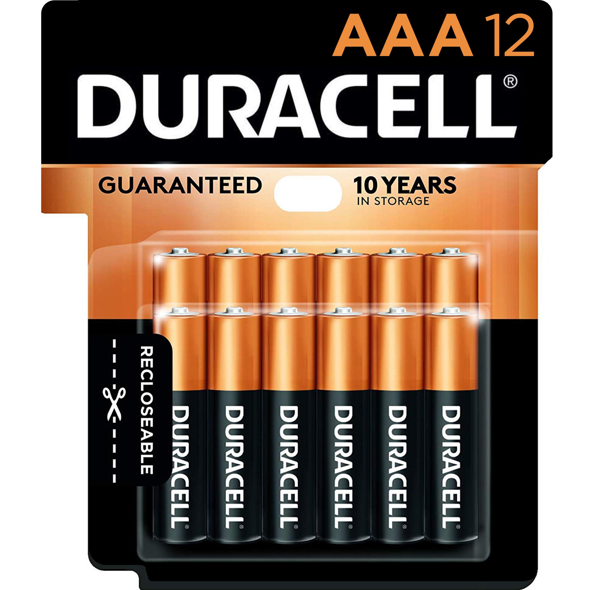 Duracell CopperTop AAA Alkaline Batteries - 12 Pack | Long-Lasting, All-Purpose Triple A Batteries for Household & Business Use | Ideal for Remote Controls, Toys, Flashlights & Electronics