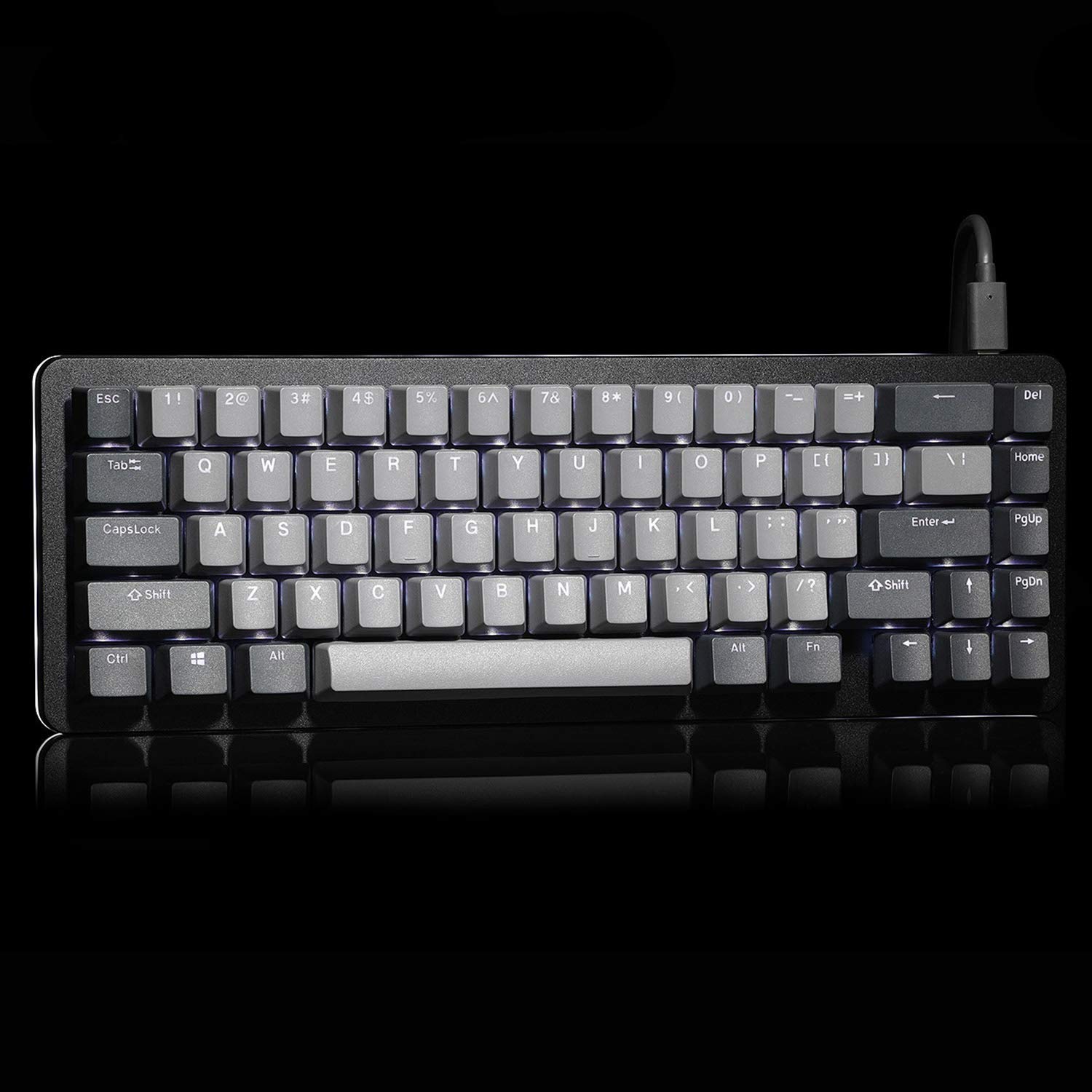 Drop ALT 65% Mechanical Gaming Keyboard - 67 Key Hot-Swappable RGB Backlit with USB-C | Programmable Macros, Doubleshot PBT Keycaps & Aluminum Frame (Kaihua Box White, Black) | Perfect for Esports, Coding & Office Work