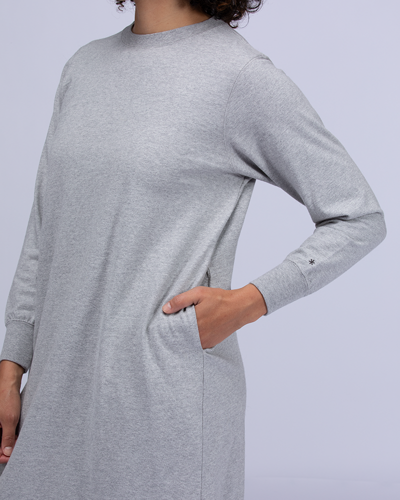 Eco-Friendly Recycled Cotton Long Sleeve Dress for Women - Sustainable Fashion for Casual Wear, Office & Date Nights