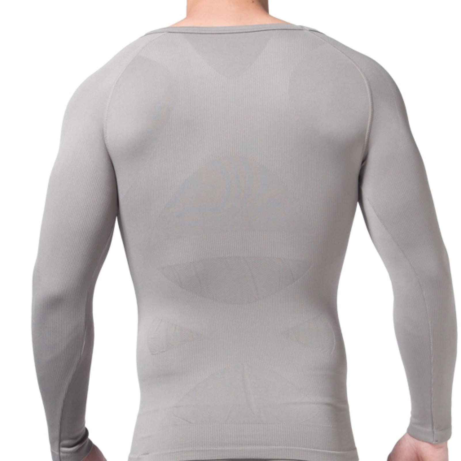 EBRICON Men's Compression Shaper Tank Top - Slimming Body Shaper Underwear for Men, Long Sleeve Workout Shirt for Gym, Running & Everyday Wear