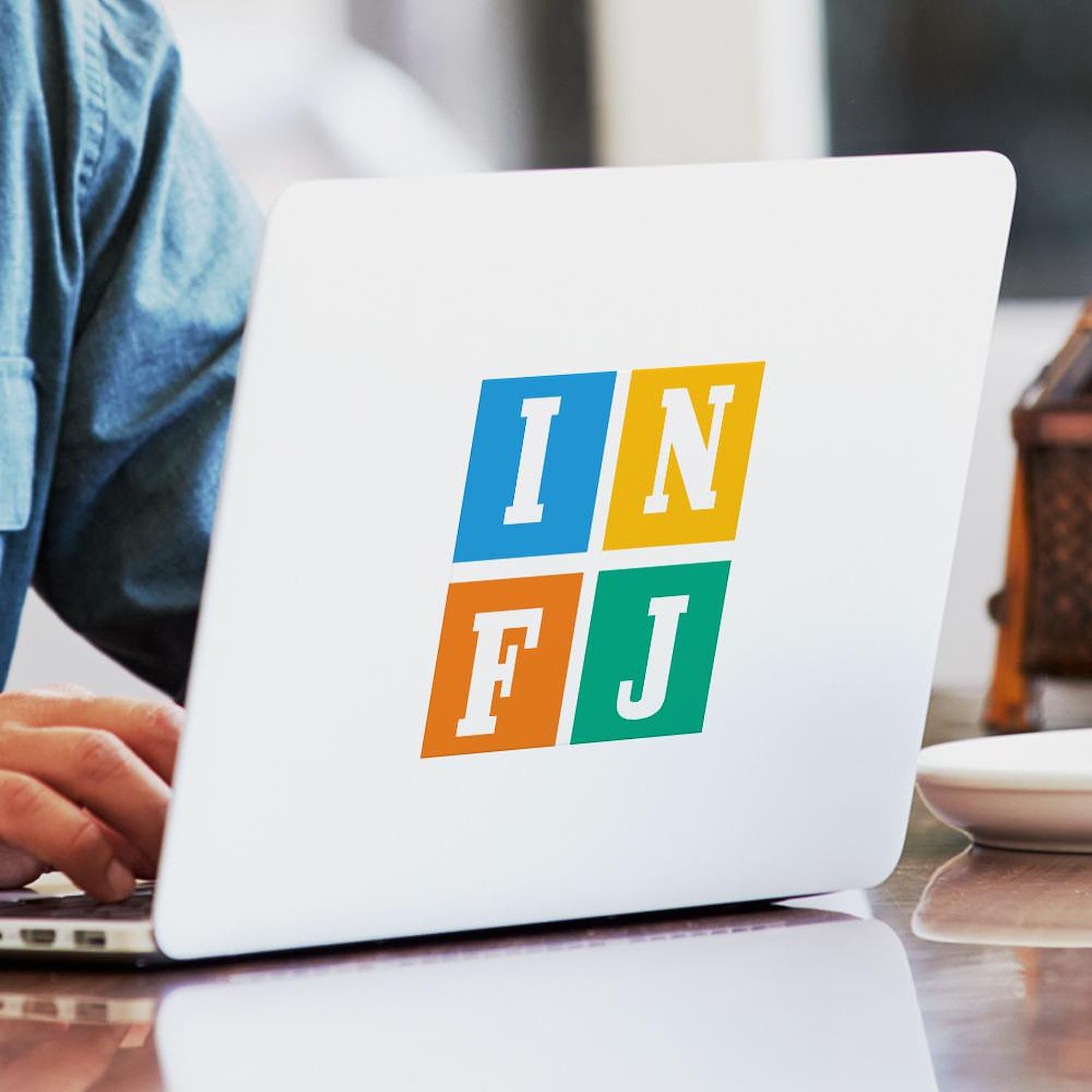 INFJ Personality Sticker - Myers Briggs Square Bumper Decal for Cars, Laptops & Water Bottles | Perfect for INFJ Enthusiasts, Psychology Students & Personality Type Lovers