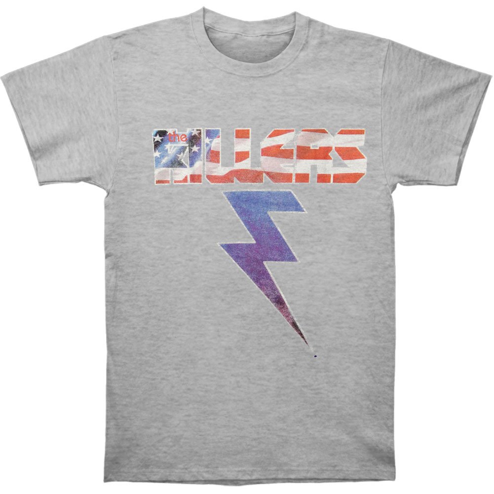 Men's Bolt America Graphic T-Shirt - Soft Cotton Grey Tee for Casual Wear & Patriotic Outfits | Perfect for Everyday Comfort & 4th of July Celebrations