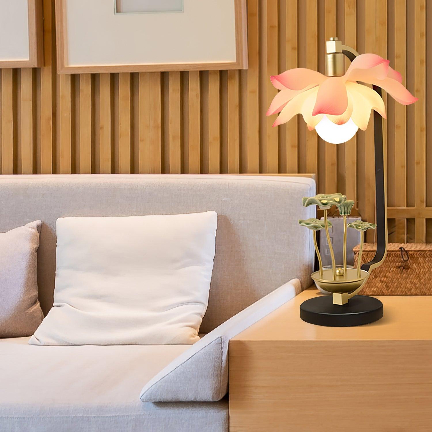 Modern Lotus Table Lamp - Elegant Bedside & Living Room Lighting for Home Decor - Perfect for Bedrooms, Offices, and Cozy Reading Nooks