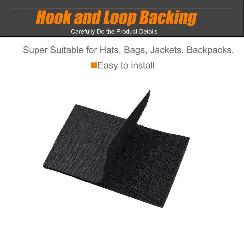 6 Pack High Visibility Reflective Hook and Loop Fastener Patches for Safety Vests, Jackets, and Bags - White