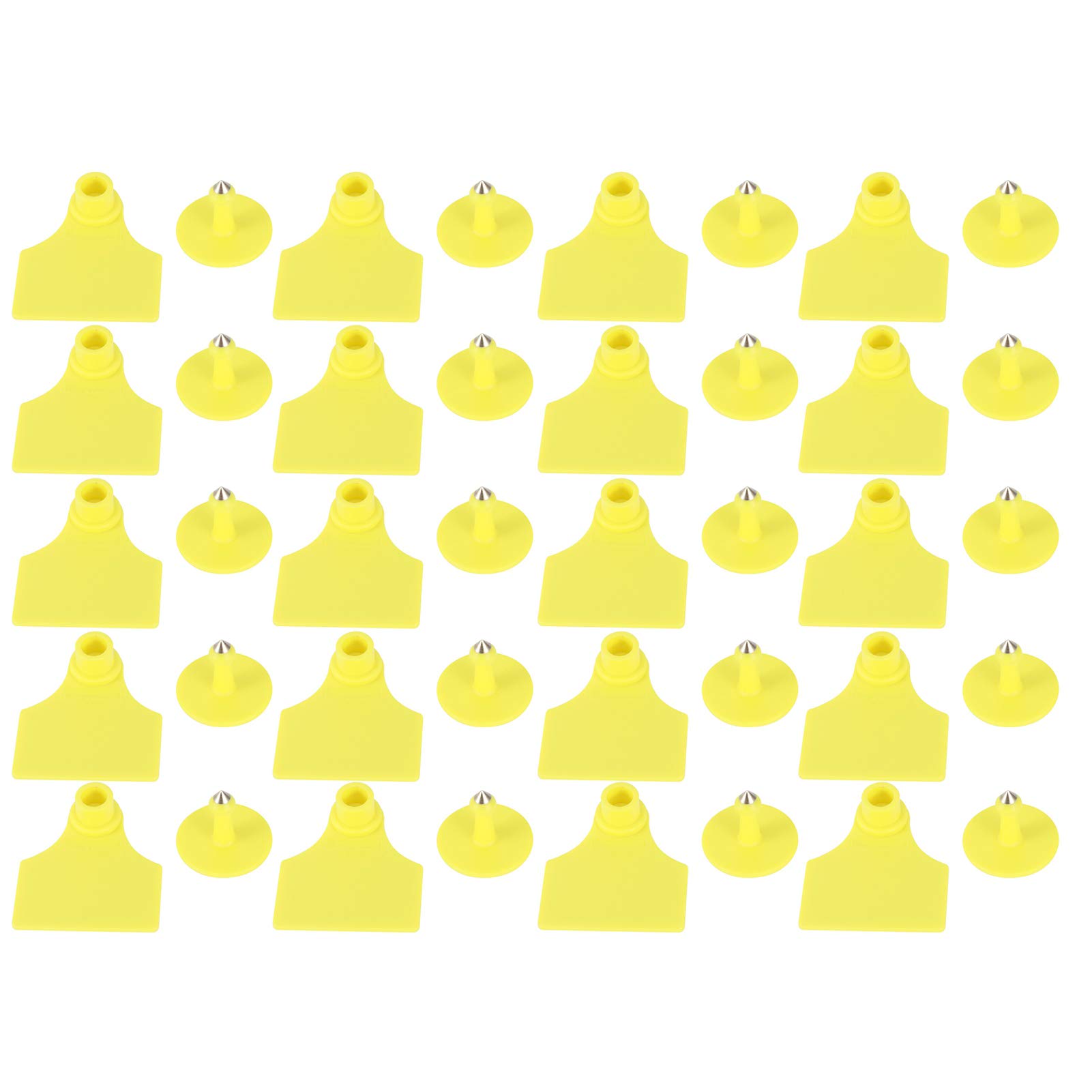 03 Blank Ear Tags for Cattle, Sheep, Pigs - 20 Pack Small Animal Ear Markers | Farm Livestock Identification & Tracking Accessories | Perfect for Dairy Farms, Ranches, and Livestock Management