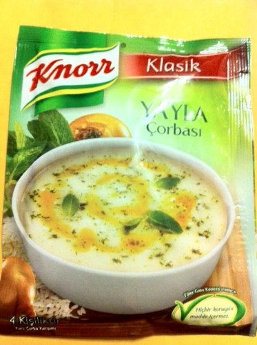 Knorr Classic Yogurt Yayla Soup Mix - 4 Packets (4x81g) | Easy & Delicious Turkish Soup for Quick Meals & Family Dinners