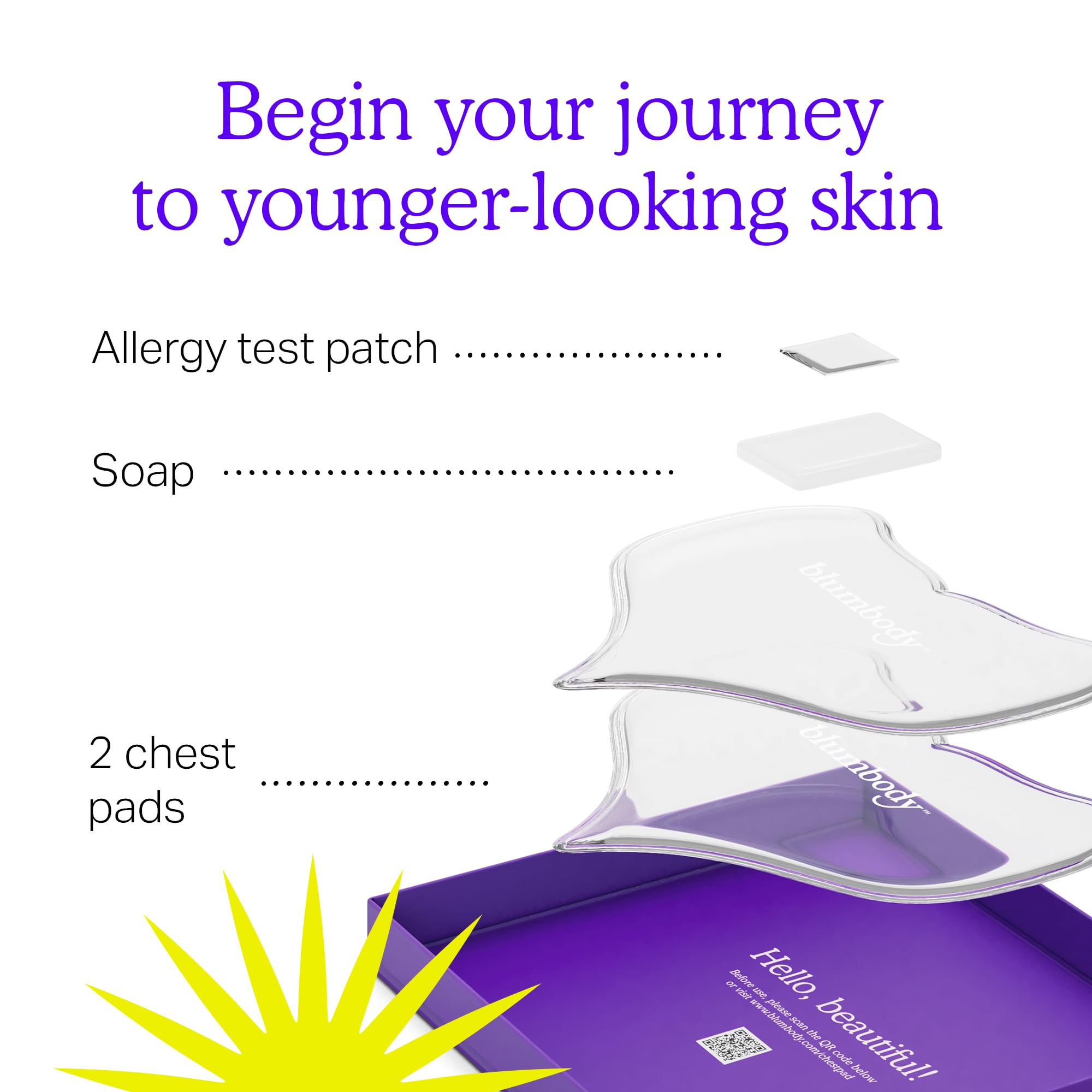 BLUMBODY Anti-Wrinkle Patches Set - Face, Chest & Neck Wrinkle Pads for Smooth Skin | Reduce Fine Lines & Wrinkles | Perfect for Nighttime Skincare & Anti-Aging Routine