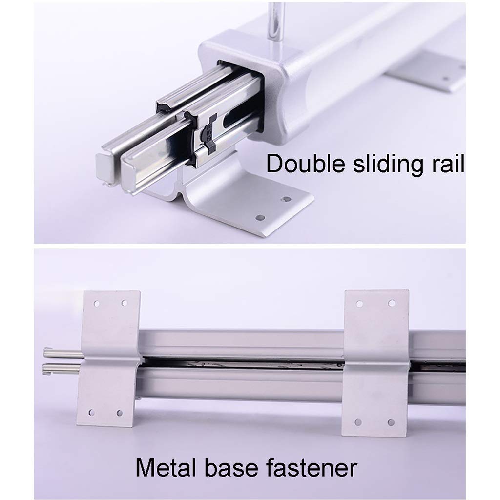 Extendable Pull Out Wardrobe Clothes Hanger Rod - Adjustable Double Sliding Rail Organizer Rack for Cabinets (12.4/14.3/18 inches) - Perfect for Small Closets, Wardrobes & Storage Organization (Size: 18 inch/455mm)