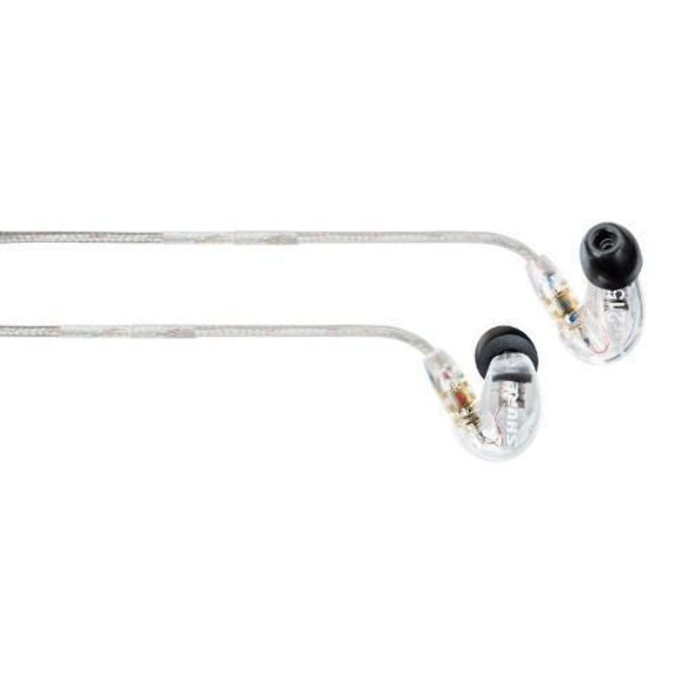 Shure SE215-CL Professional Sound Isolating In-Ear Monitor Earphones with Triple Flange Sleeves (3 Pairs) - Clear | High-Fidelity Audio, Noise Isolation for Musicians, DJs & Audiophiles | Perfect for Live Performances, Studio Recording & Commuting