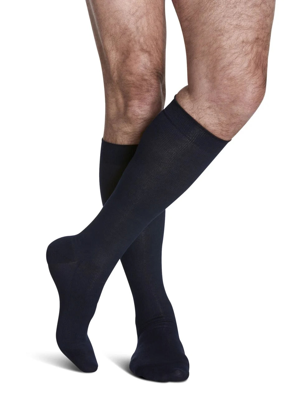 Sigvaris Men's 15-20 mmHg Compression Socks - Premium Sea Island Cotton for Circulation & Comfort | Ideal for Travel, Work & Recovery