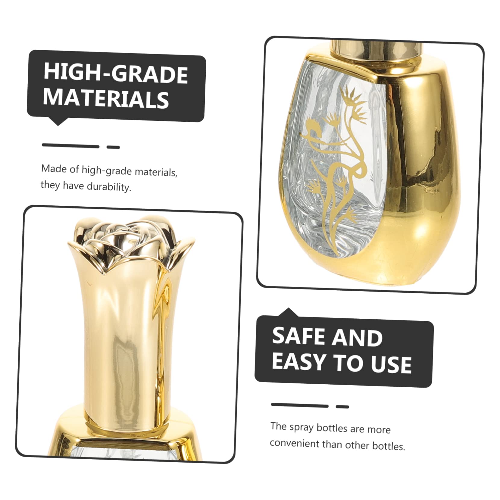 POPETPOP Portable 8-Piece Travel Perfume Bottle Set - Refillable Cosmetic Spray Containers for Mini Perfumes & Terrariums | Perfect for On-the-Go, Gym, Travel & Daily Use