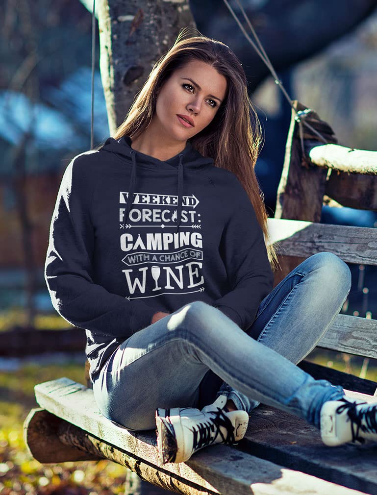 Tstars Funny Camping Hoodie - Women's Outdoor Sweatshirt with Campfire Design | Perfect Camper Gift for Hiking, Bonfires & Cozy Outdoor Adventures