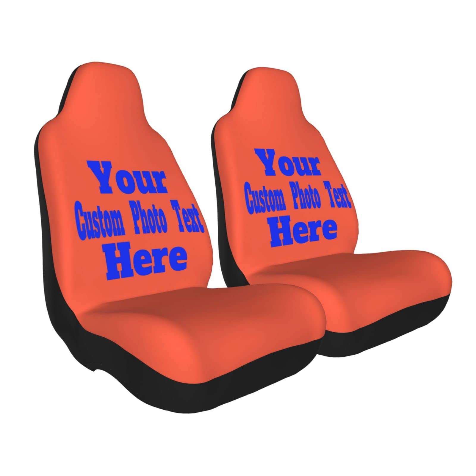 Custom Personalized Car Seat Covers with Photo - Universal 2-Piece Set for Cars, Trucks & SUVs | Perfect for Family Road Trips, Commuting & Travel Protection