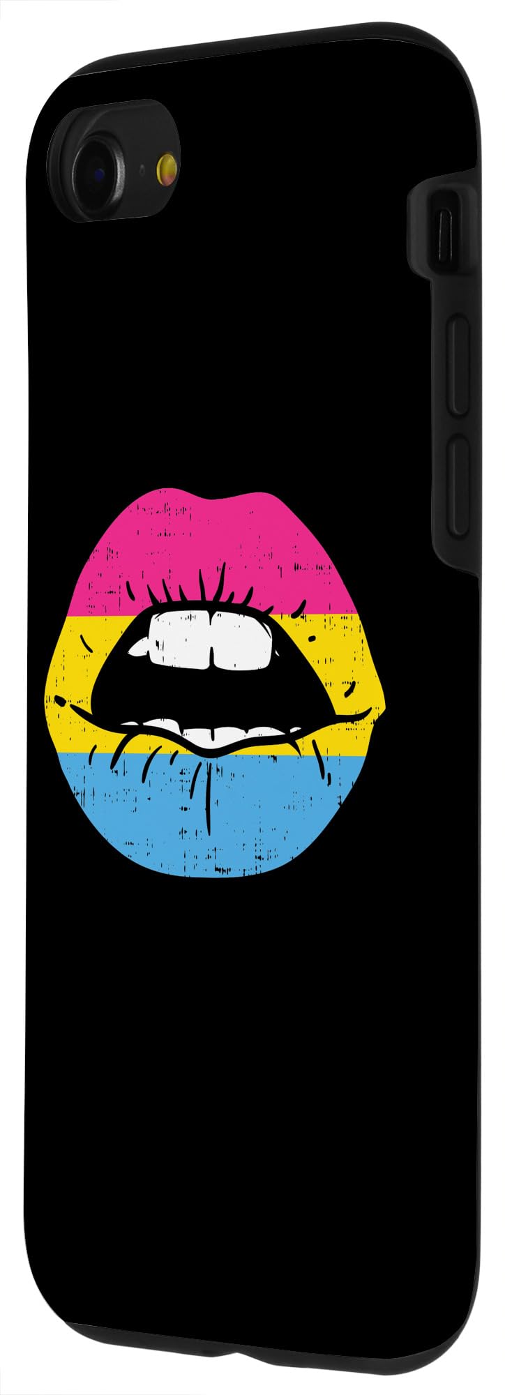 iPhone SE (2020)/7/8 LGBT Pride Case - Pansexual Flag Design with Lip & Teeth Pattern - Durable Protective Phone Cover for LGBTQ+ Community | Perfect for Pride Parades, Daily Use & Showing Support