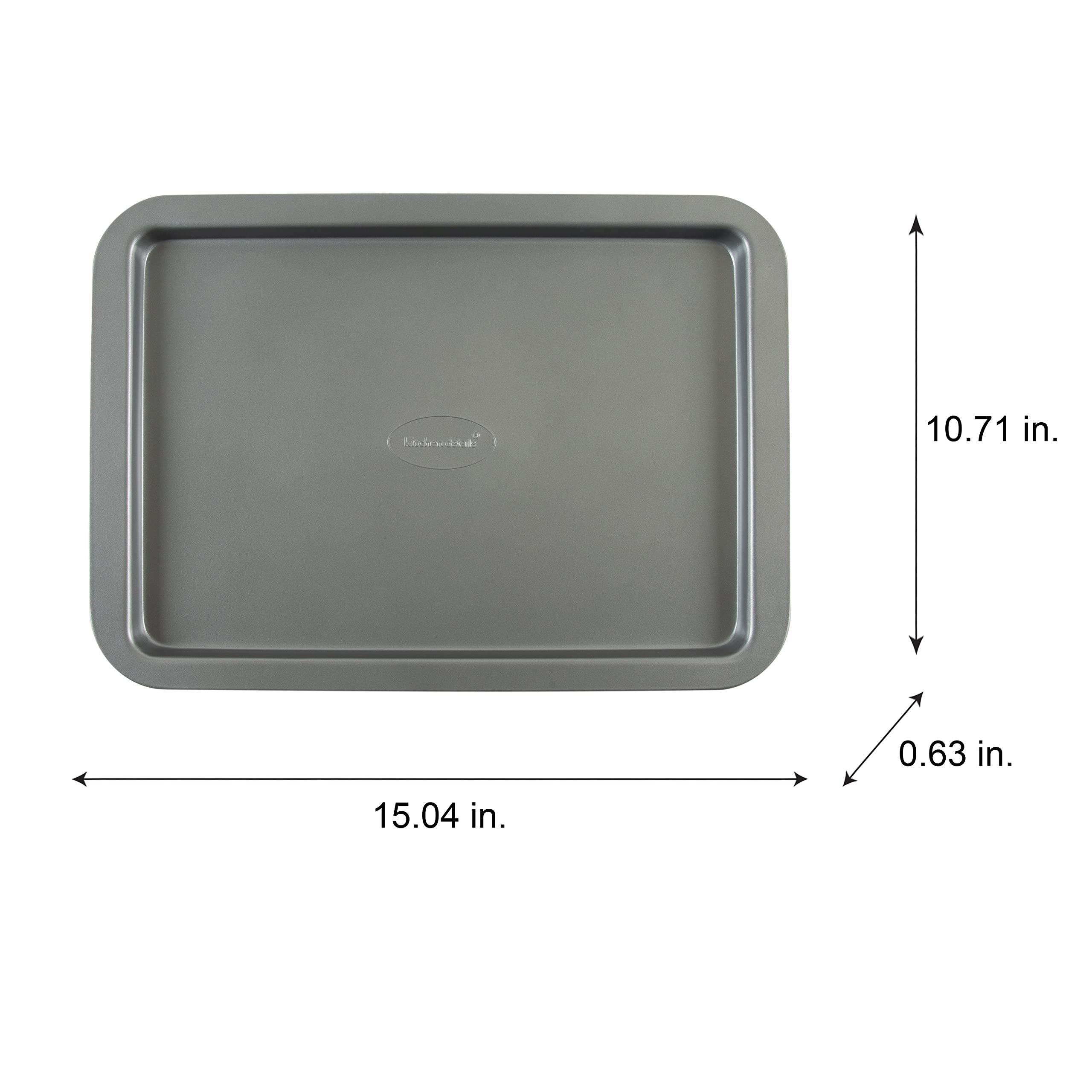 Nonstick Baking Sheet Set - Durable, Oven Safe up to 500°F for Even Heating & Browning | Easy to Clean Gray Bakeware | Perfect for Cookies, Roasting Veggies & Sheet Pan Meals