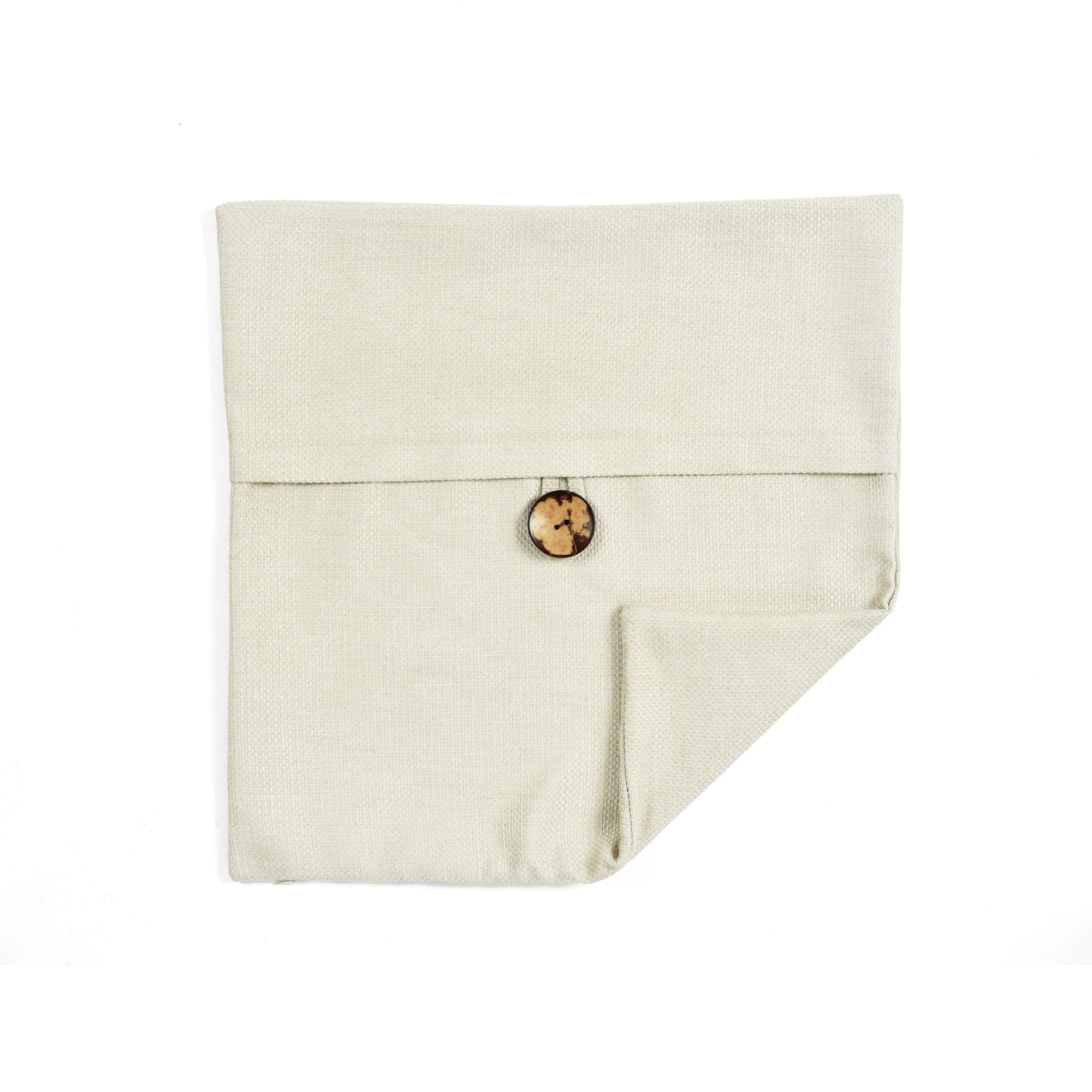 Linen Texture Woven Button Decorative Pillow Cover - Soft Bohemian Style Cushion Case for Sofa, Bed, Living Room & Home Decor