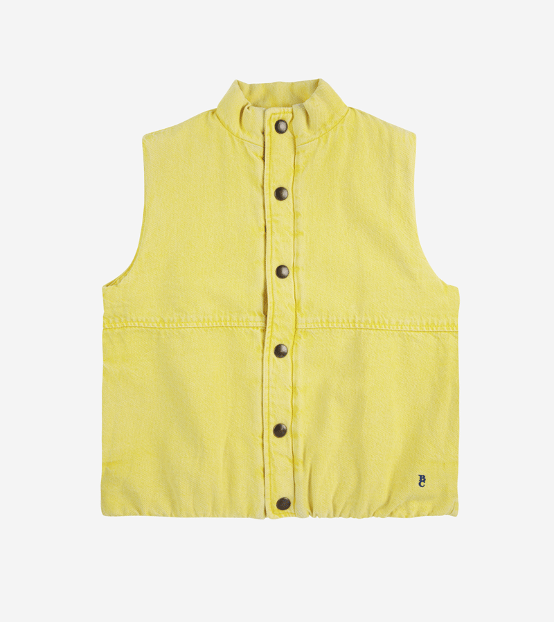 Stylish Smiling Denim Vest by Bobo Choses - Trendy Women's Fashion for Casual Outings & Streetwear Looks
