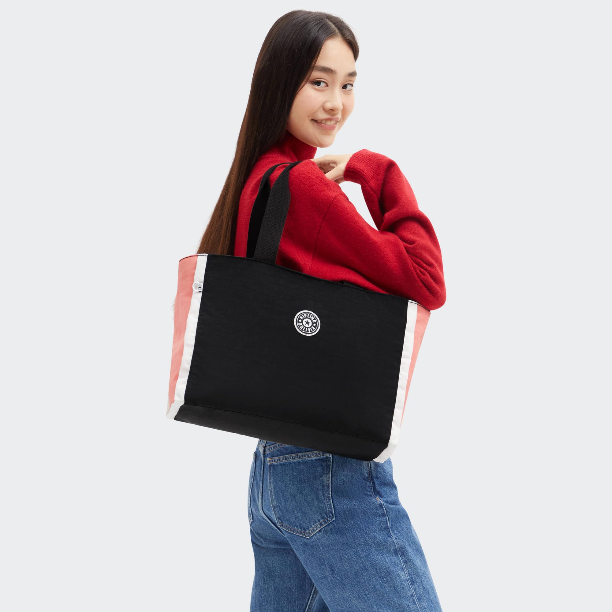 Kipling Nalo Tote Bag for Women - Lightweight Durable Shoulder Bag with Zipper Closure - Perfect for Work, Travel & Everyday Use