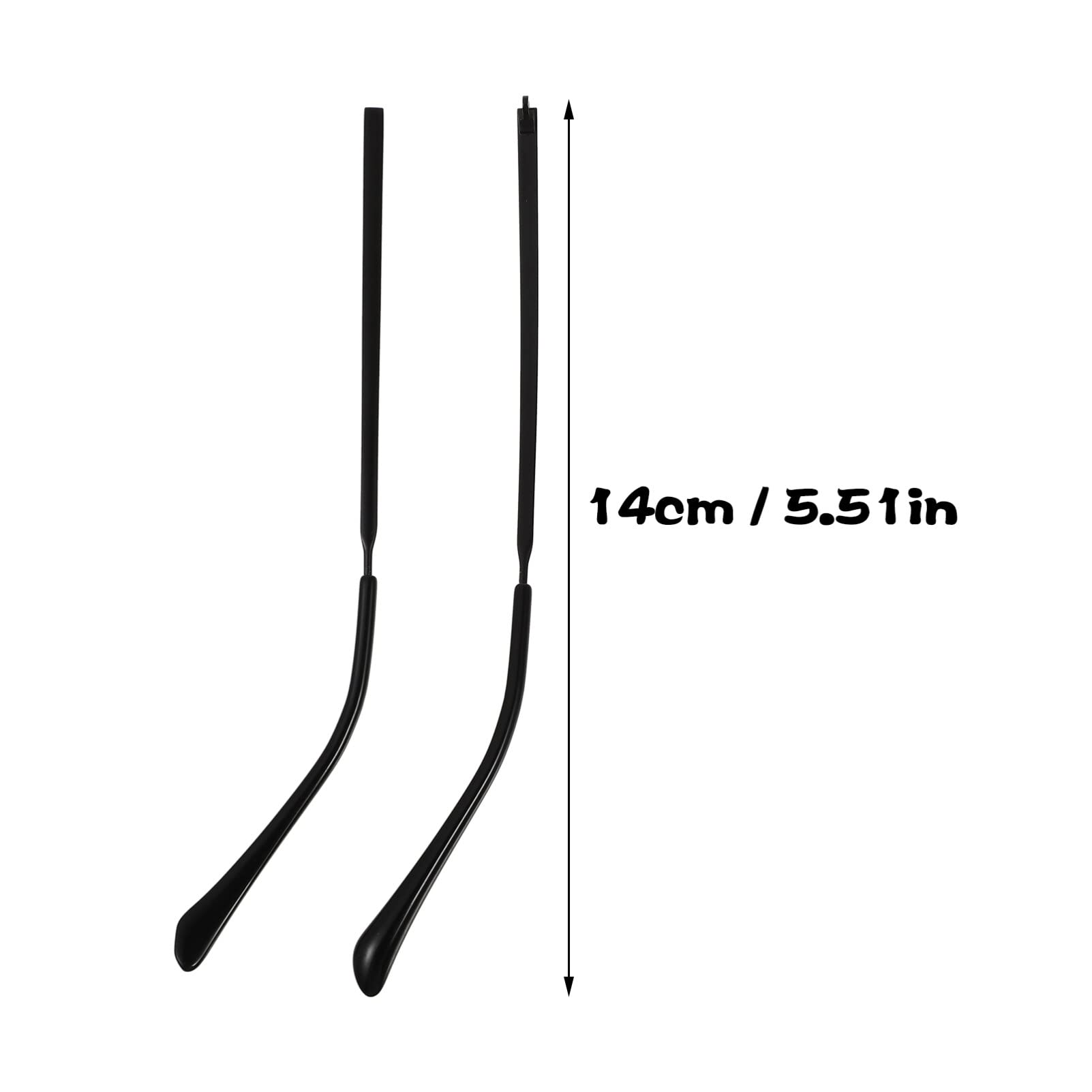 Holibanna Metal Glasses Arm Replacement - Sunglasses Frame Temples Repair Parts (Black) | Durable Eyeglass Accessories for Men & Women | Perfect for Broken Glasses Repair & DIY Projects