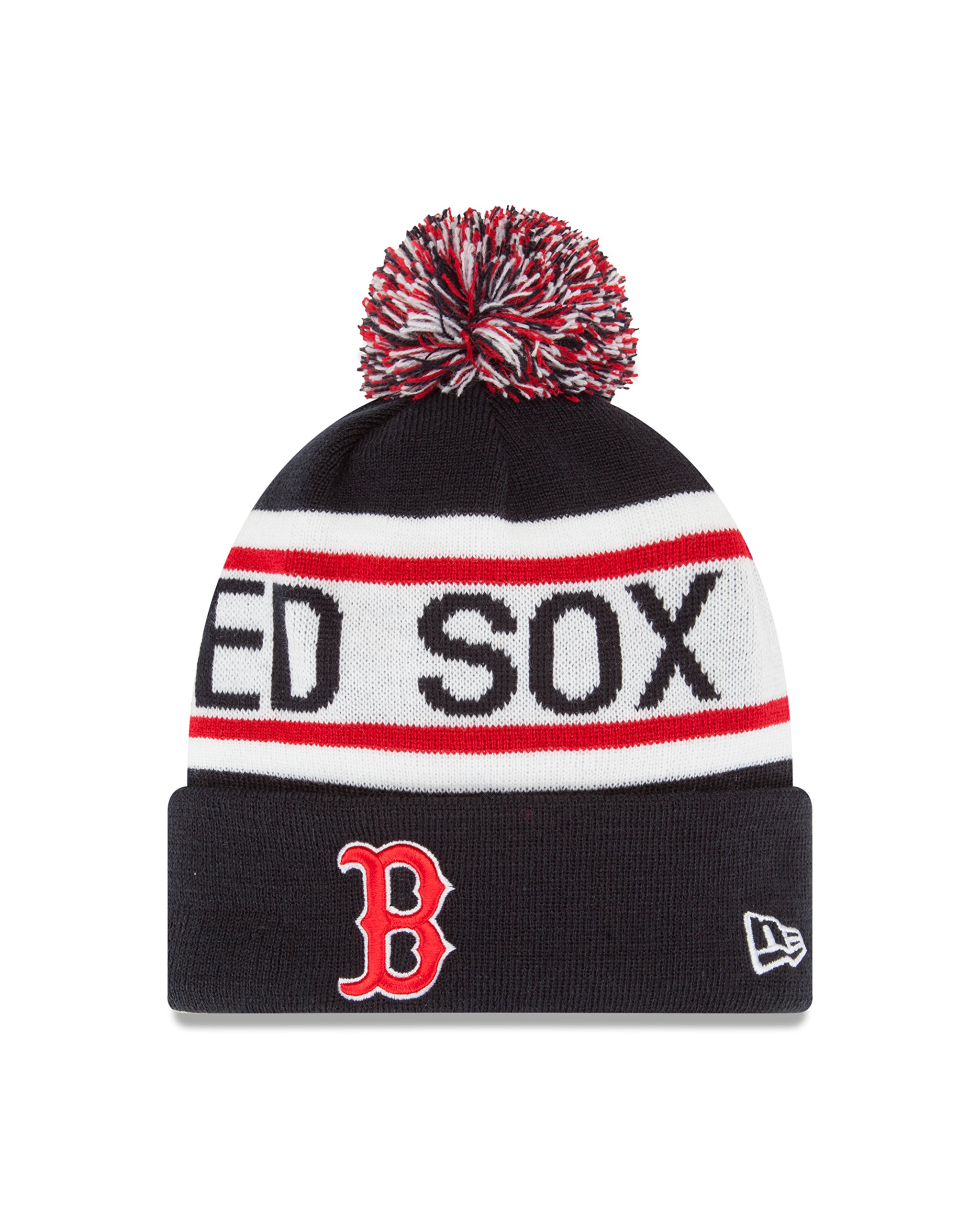 MLB New Era Biggest Fan Redux Knit Beanie with Pom - Official Licensed Baseball Winter Hat for Men & Women - Perfect for Cold Weather, Sports Games, and Team Spirit