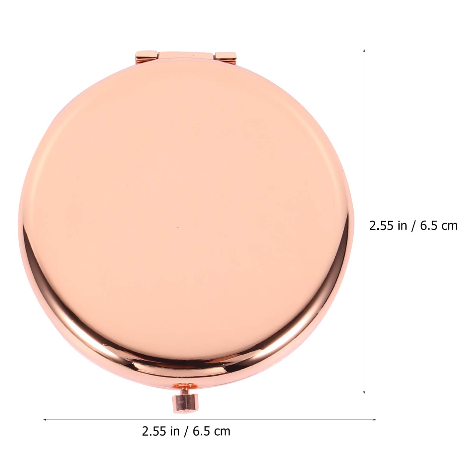 1pc Double Sided Folding Mirror - Pocket-Size Handheld Cosmetic Mirror with Metal Frame | Compact & Travel-Friendly | Perfect for Makeup, Travel, and On-the-Go Touch Ups