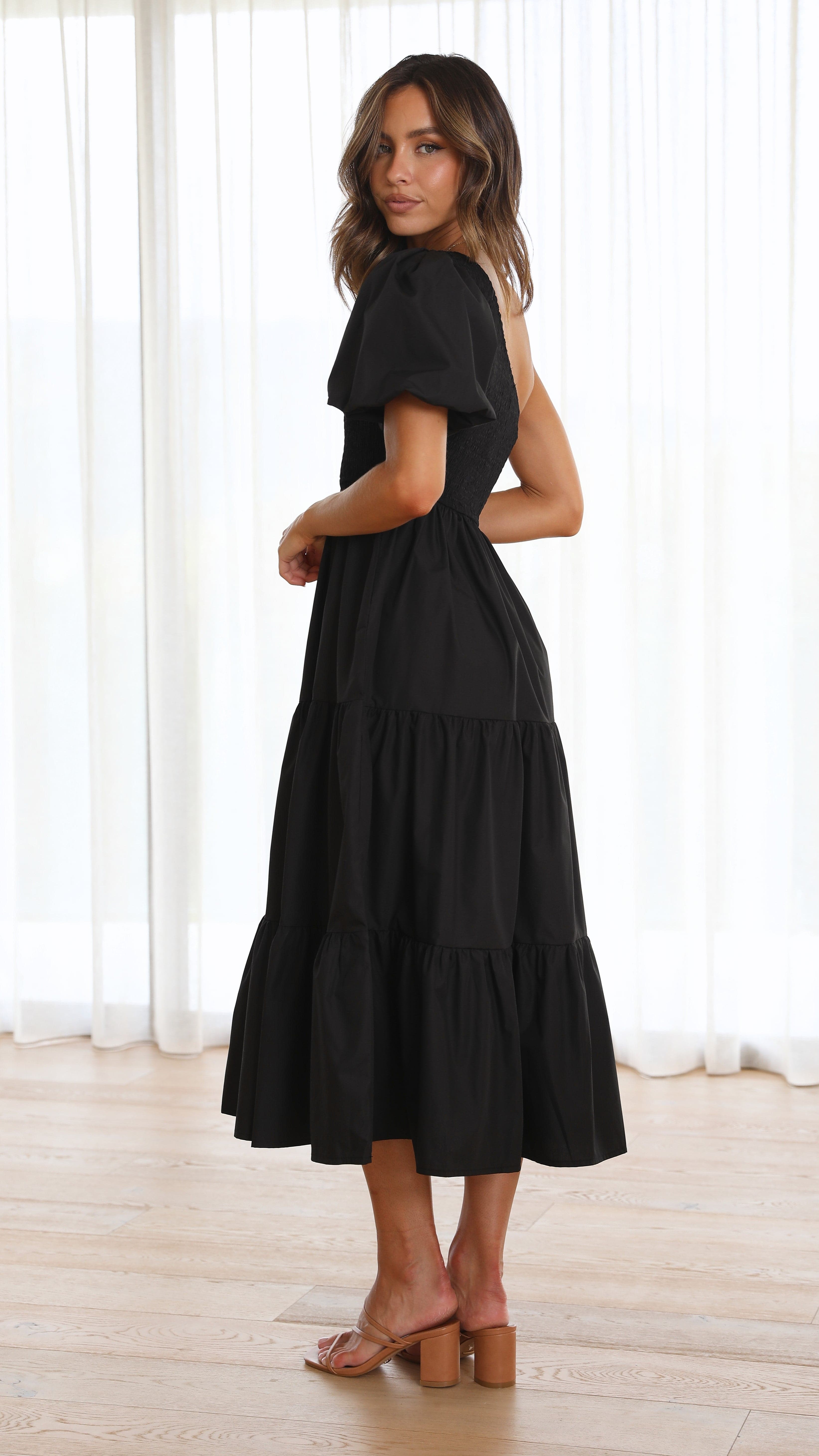 Frankie Maxi Dress for Women - Elegant Black Long Flowy Dress for Summer, Beach, Party & Casual Wear