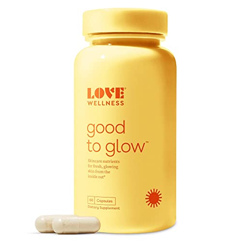Love Wellness Good to Glow Collagen Supplement with Biotin, Vitamin C, E, Ashwagandha & Zinc for Smooth, Glowing Skin – Supports Skin Health & Radiance – 60 Capsules – Perfect for Daily Beauty Routine & Anti-Aging Skincare
