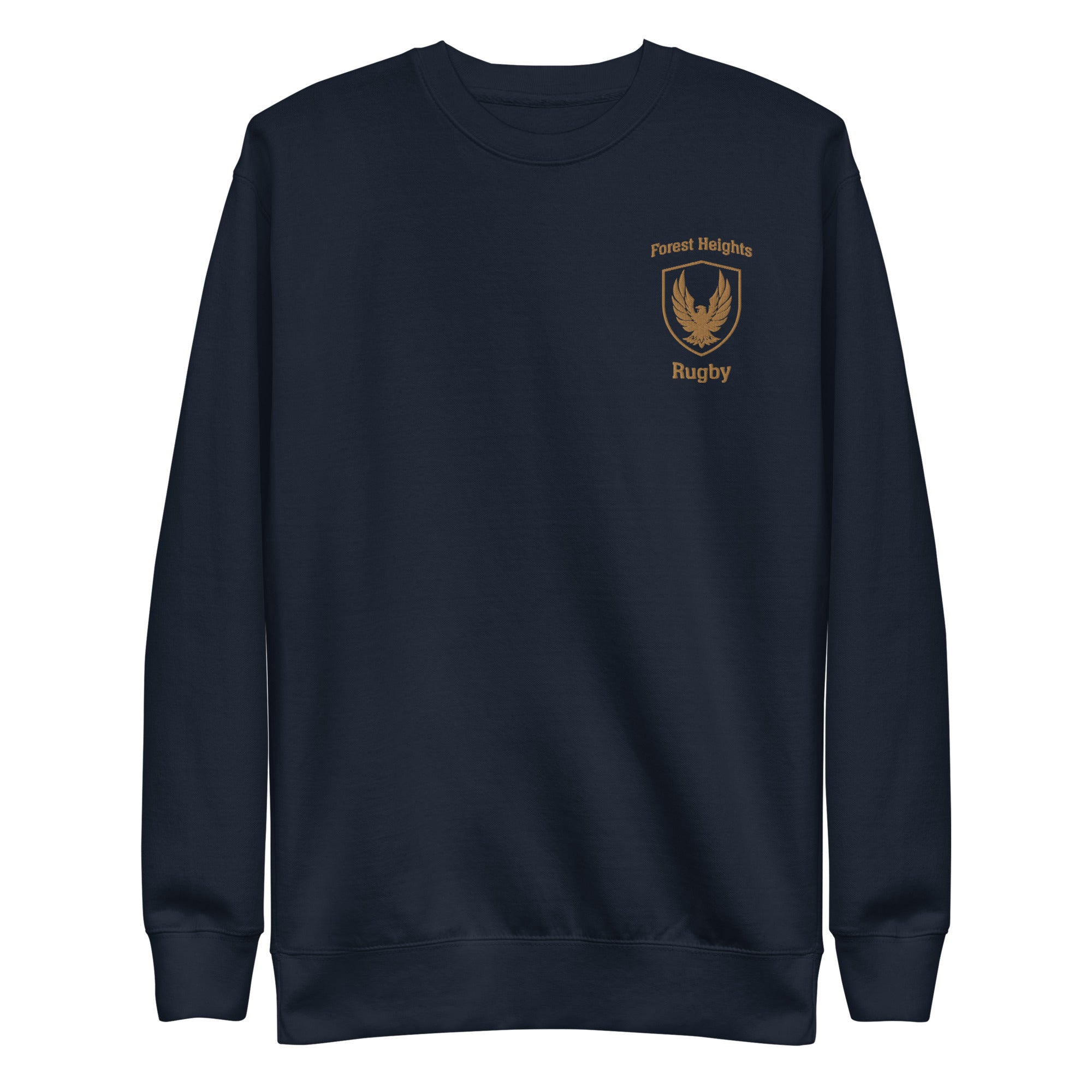 GHFH Rugby Embroidered Crewneck Sweatshirt - Men's Casual Pullover for Sports & Streetwear | Perfect for Game Day, Training, and Everyday Wear