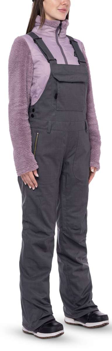 686 Women's Black Magic Insulated Bib Snow Pants - Waterproof Winter Ski Bib Overalls for Snowboarding & Cold Weather (2023 Model) - Perfect for Skiing, Snowboarding & Outdoor Winter Activities