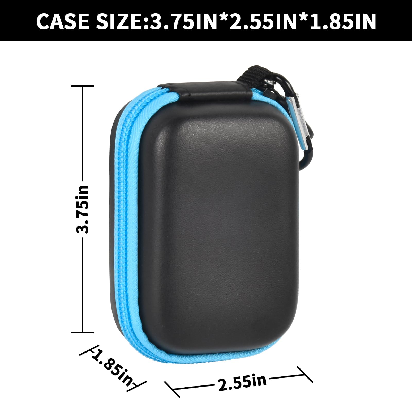 Noxgear 39g Wearable Bluetooth Clip Speaker Carrying Case - Magnetic Clip-On Portable Storage Holder with Pocket for Cables & Carabiner (Black) - Perfect for Travel, Hiking, and Outdoor Adventures