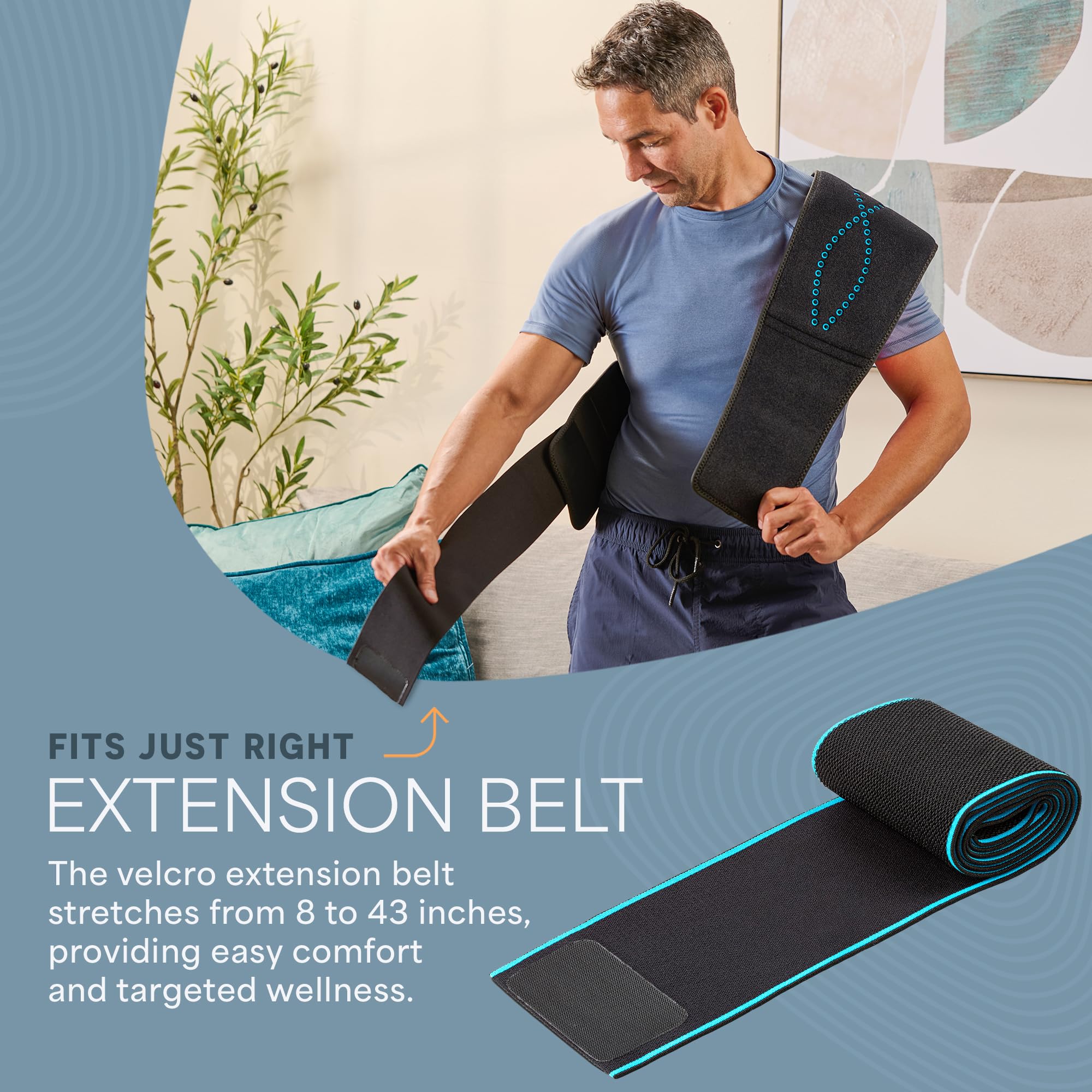 Lifepro Red Light Therapy Belt - 660nm & 850nm Near Infrared Light for Pain Relief, Muscle Recovery, Circulation Boost | Portable At-Home Therapy for Back, Joint & Muscle Pain Relief
