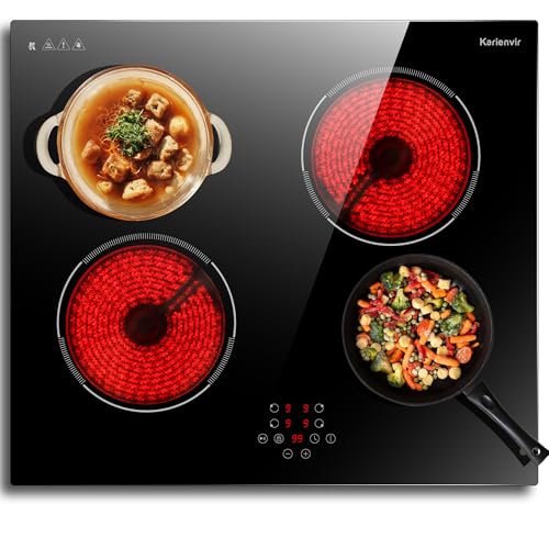 Black 24 Inch 4 Burner Touch