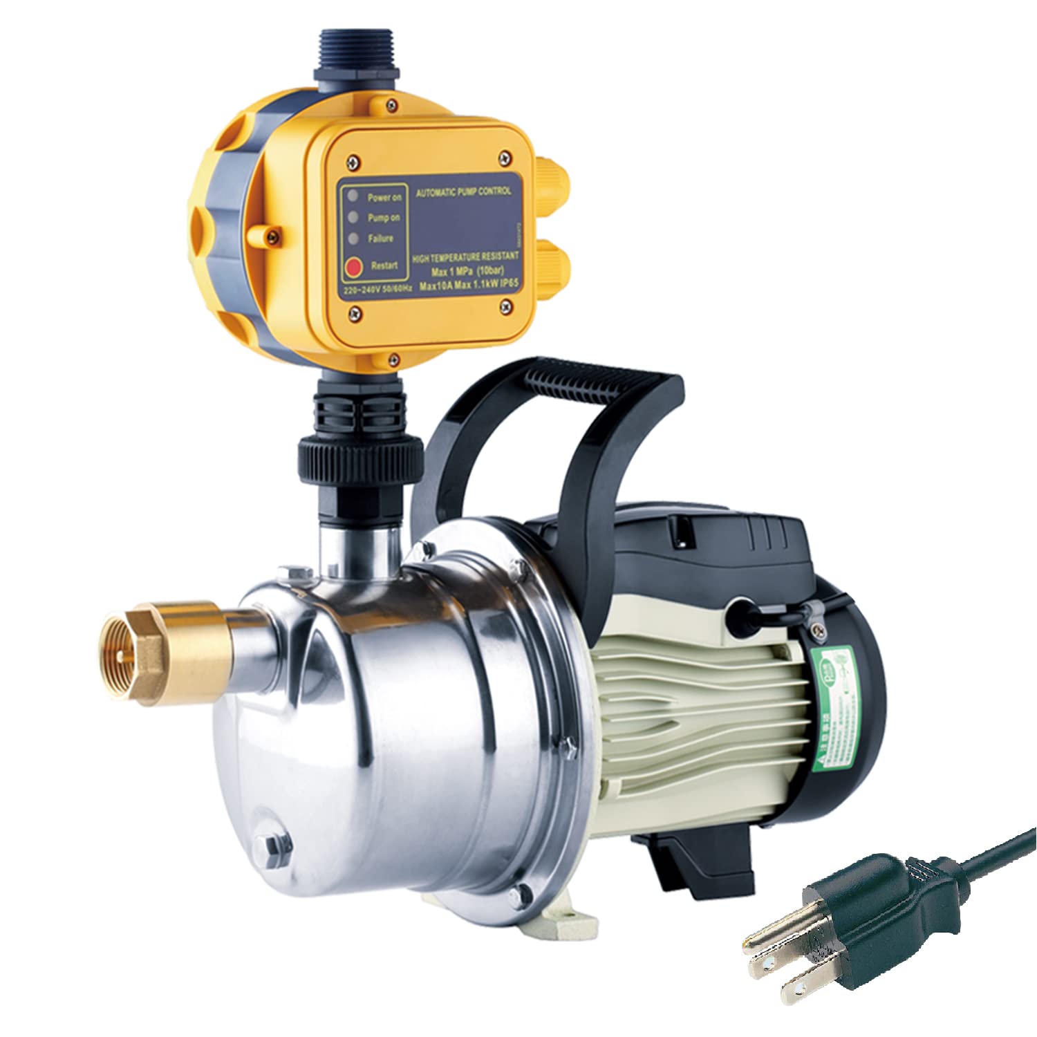 TDRFORCE 1/2 HP Shallow Well Pump 120V AC Water Pump with Pressure Switch - Garden Hose Pump for Lawn Sprinkler Irrigation, Household Water Transfer - Perfect for Yard Watering, Farm Use & Emergency Water Supply