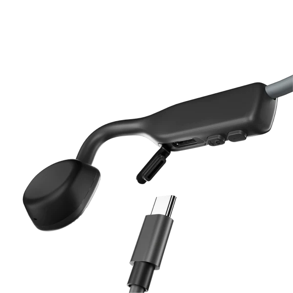 Openmove Grey Wireless Headphones - Bluetooth 5.0, 30H Playtime, Lightweight Over-Ear Headset for Work, Travel & Gym - Noise Cancelling Mic for Calls & Music
