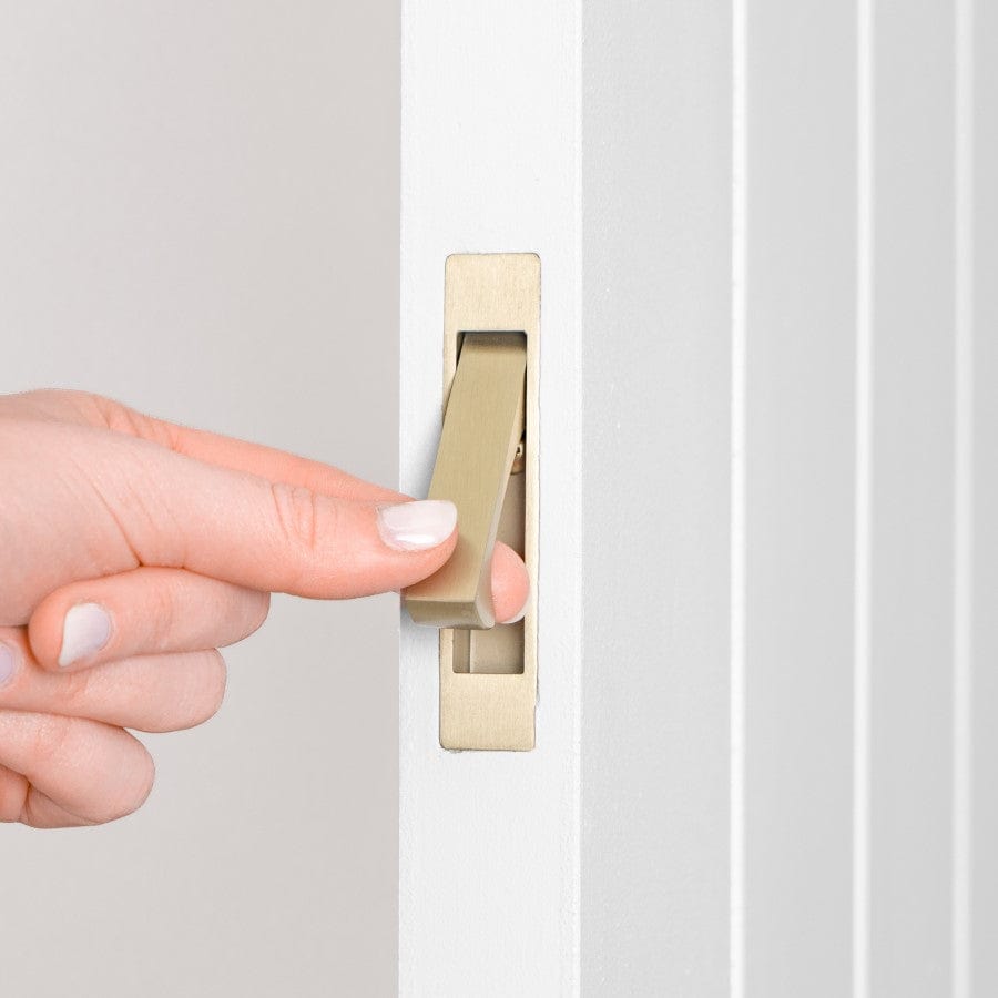 Concealed Hook Pull Handle - Warm Brushed Nickel Finish for Cabinet, Drawer & Furniture - Perfect for Home & Office Organization