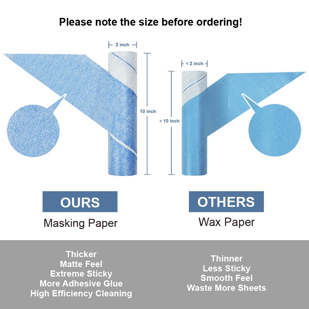 Layers Large Lint Roller Refills - 3 Pack | Extra Wide 10-Inch Sticky Roller for Pet Hair, Clothes & Furniture | Compatible with Most Mega Rollers | Perfect for Home, Office & Travel Use
